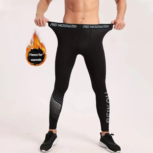 2025 nuovi pantaloni termici da uomo, pantaloni sportivi attillati ad alta elasticità autunnali e invernali ispessiti e pantaloni slim fit