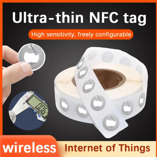 50 pz] 215NFC tag elettronico cellulare NFC Ntag carta rotonda gioco di scelta rapida comando musica parete huawei condividi ios scorciatoie