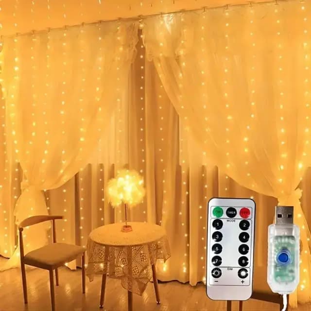 1pc Hook LED luci per tende fata String Lights Festival Lighting Rainbow Window Lamp Home Bedroom Wedding Christmas Decoration