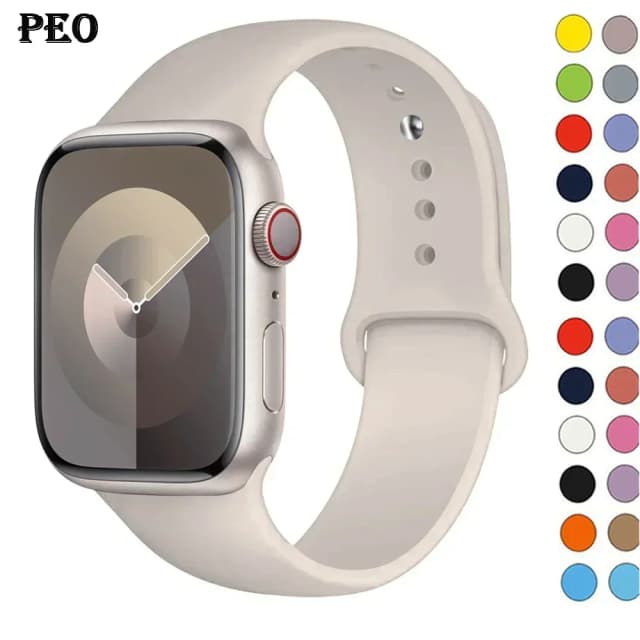 Cinturino in Silicone per cinturino Apple Watch 44mm 45mm 40mm 41mm 42-38mm 45mm bracciale sportivo serie iwatch 8 7 6 5 4 3 SE 9 Ultra 2 49mm