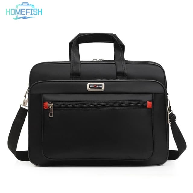 HOMEFISH Borsa da lavoro da uomo di grande capacità, borsa a tracolla versatile e portatile, con tasche multiple, per affari e tempo libero
