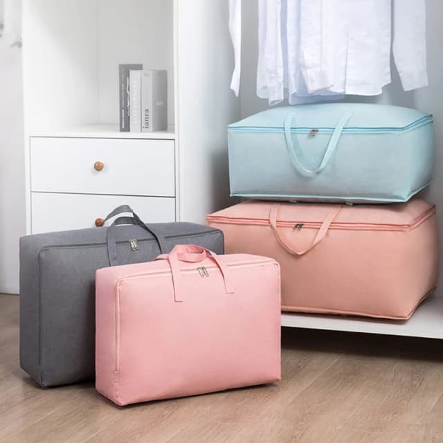 Borsa portaoggetti per vestiti di grande capacità Armadietto impermeabile Organizzatore per guardaroba Trapunta Cuscino Coperta Organizzatore Biancheria da letto antipolvere Storag