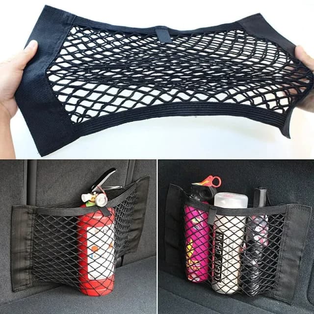 40x25 cm/50x25 cm Auto Posteriore Tronco Organizzatore Netto Maglia Sedile Corda Elastica Adesivo Magico Universale Sacchetto di Immagazzinaggio Tasca