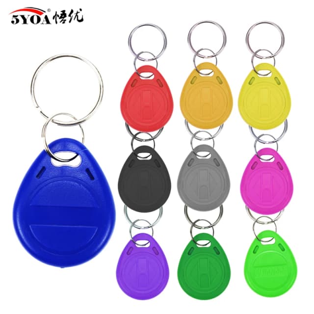 10 pz 125 KHz T5577 Portachiavi Riscrivibile Duplicato Tag 5200 Di Prossimità Copia Carta di Accesso ID Token Ring RFID Cloner Portachiavi