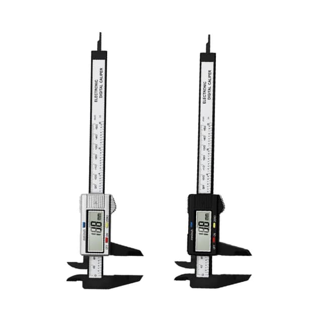Calibri elettronici da 0-150 mm Calibro digitale multiuso Righello di misurazione Precisione 0,1 mm Unità mm/pollici per falegnami Meccanici