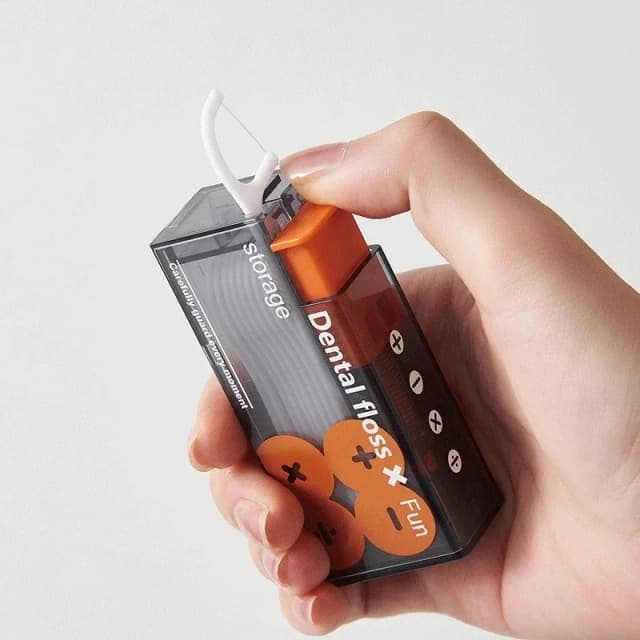 Dispenser automatico portatile di filo interdentale con bastoncini per filo interdentale usa e getta da 10 pezzi Organizzatore di filo interdentale espandibile per l'igiene orale