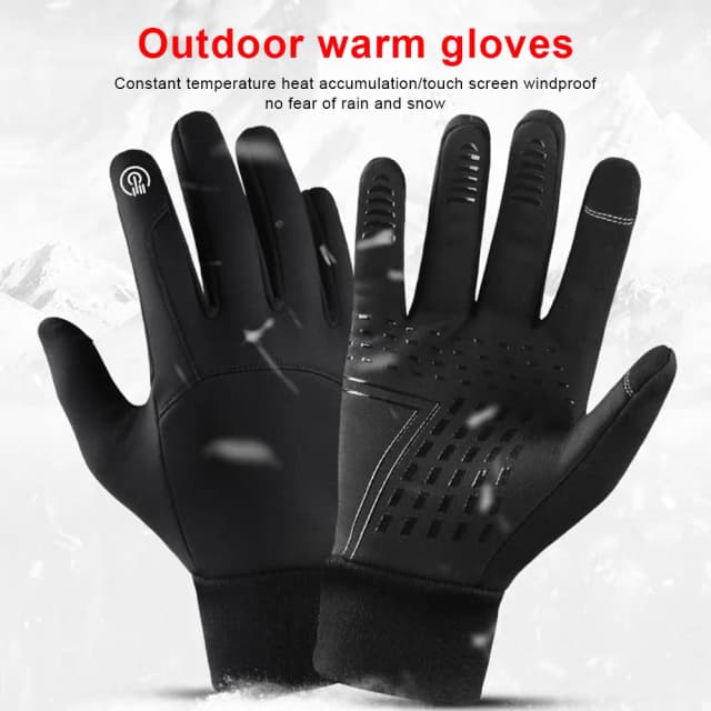 Jesienno-zimowe męskie rękawiczki damskie z ekranem dotykowym Wodoodporne wiatroszczelne rękawiczki Outdoor Sports Ciepłe termiczne polarowe rękawice narciarskie do biegania