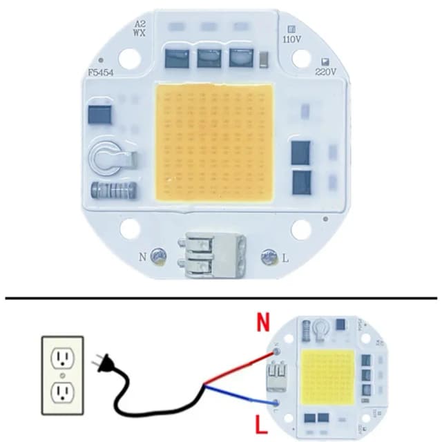 RnnTuu 110V 220V LED Chip 50W 70W 100W COB Chip non c' è bisogno Driver LED Lampada perline per luce di inondazione faretto Lampada illuminazione fai da te