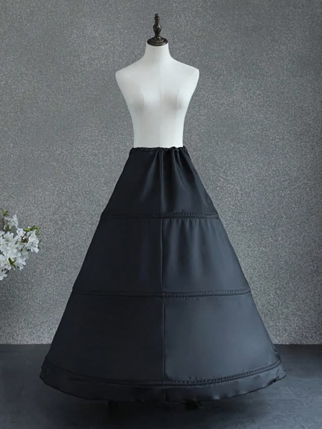 Sottoveste da donna a 3 cerchi bianco nero sottoveste da sposa sottoveste abito da ballo sottogonna abito da sposa sposa borsa laterale sottoveste crinolina