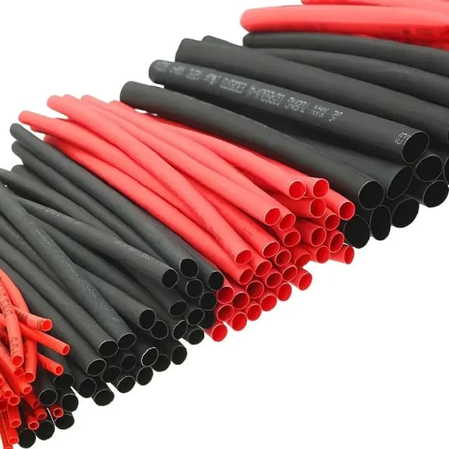 127 pezzi di tubi termorestringenti neri rossi 2:1 assortimento di tubi in poliolefina per auto, kit di cavi avvolgenti