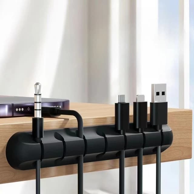 Organizzatore di Cavi per Telefono Cellulare, Clip per Cavi di Ricarica e Dati, Organizzatore per Cavi con Clip a Scatto