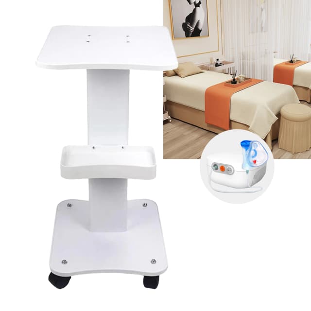 Attrezzatura di bellezza carrello da tavolo per salone supporto per carrello di rotolamento di bellezza supporto per ruota Spa carico massimo 40Kg 360 ° girevole