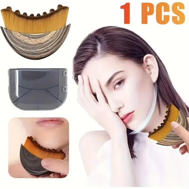 Spazzola per contorno linfatico, scultura del mento e della linea di mascelle, massaggiatore di drenaggio per il viso, progettato ergonomicamente per adattarsi alla pelle con precisione