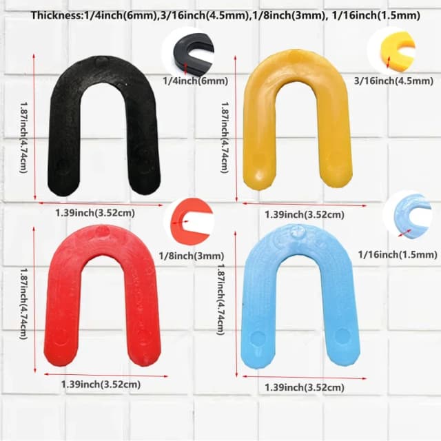 100 Pz Top Nuovo Riutilizzabile Ferro di Cavallo a Forma di U Distanziatori per Piastrelle Spessori di Plastica Sistema di Livellamento in Ceramica Livellamento Pavimento Parete Piastrelle Gap Strumenti