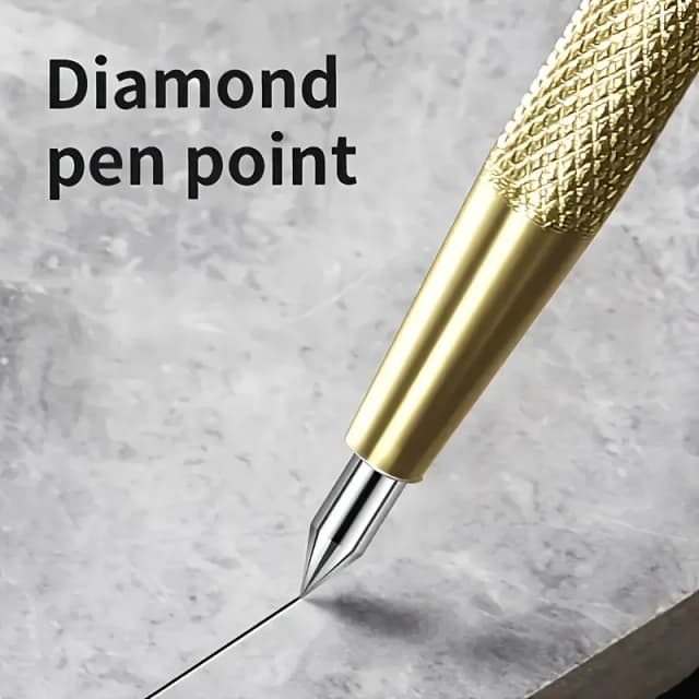 Penna in titanio con punta diamantata da 2/5 pezzi, strumenti di precisione per la lavorazione dei metalli e la lavorazione del legno per il taglio di vetro, piastrelle, metallo e legno