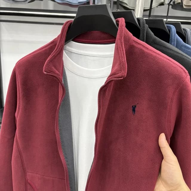 Felpa cardigan di marca di fascia alta da uomo 2025 nuovo designer di moda Paul ricamo cappotto di peluche autunno caldo e spesso giacca casual