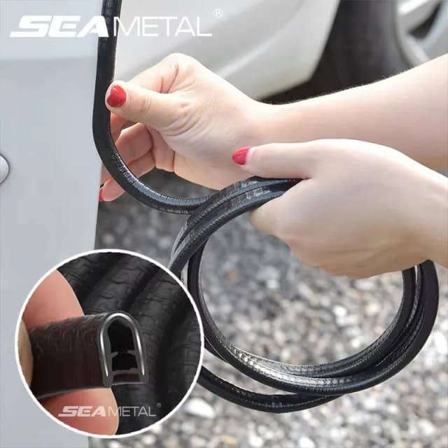 SEAMETAL Protezione per bordi della portiera dell'auto Striscia di tenuta per bordi a forma di U Striscia meteorologica antigraffio Strisce sigillanti insonorizzate impermeabili
