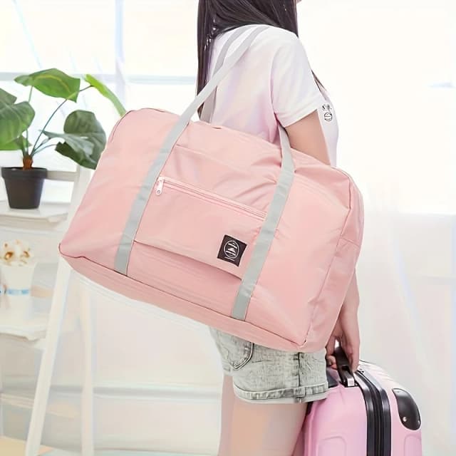 Borsone da viaggio pieghevole per borsa da trasporto per compagnia per donne e ragazze, leggero, di grande capacità, per sport, viaggio nel fine settimana durante la notte
