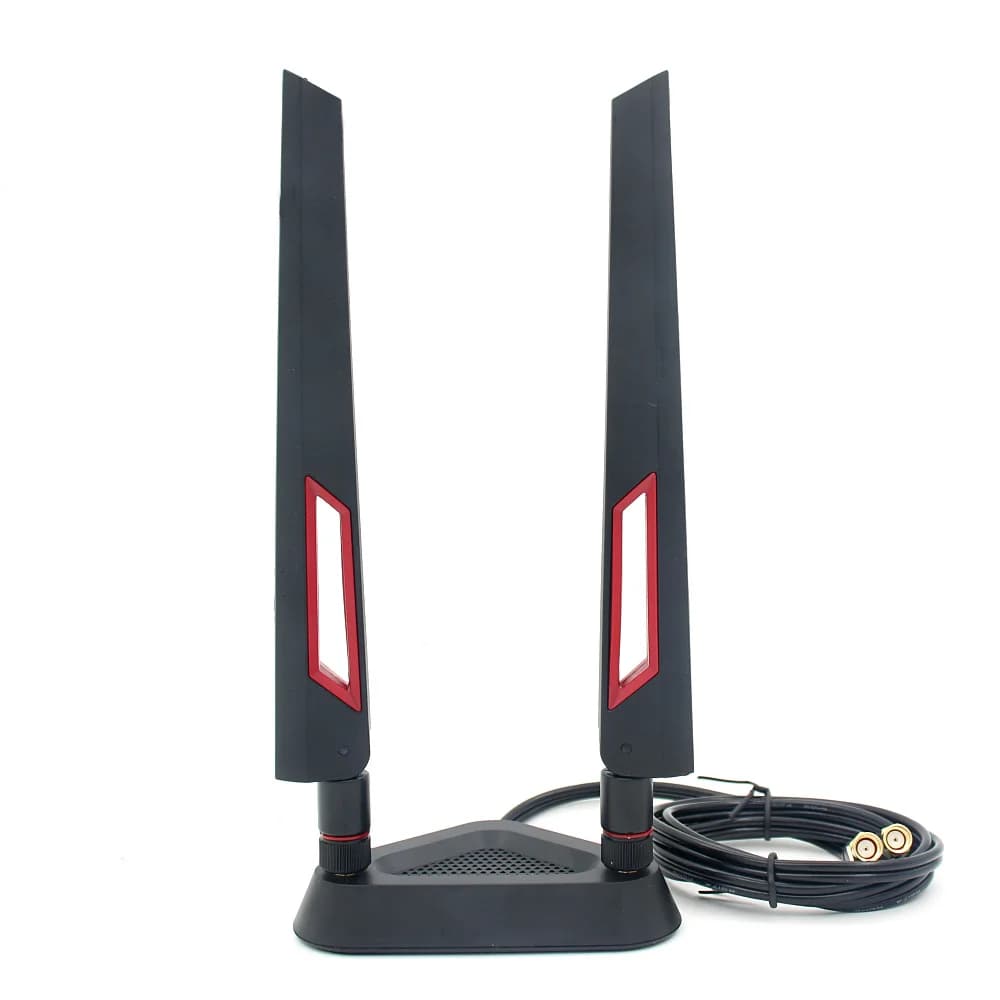 Antenna esterna con cavo di prolunga a doppia frequenza 2.4G 5.8G 5G ad alto guadagno per scheda wireless router WiFi ASUS Base di aspirazione magnetica