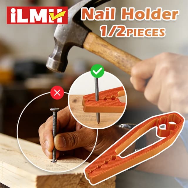Strumento portatile per fissare le unghie Lavorazione del legno Fissatore per unghie Pinze per giunti scorrevoli in plastica Proteggi le dita per la manutenzione e la lavorazione del legno