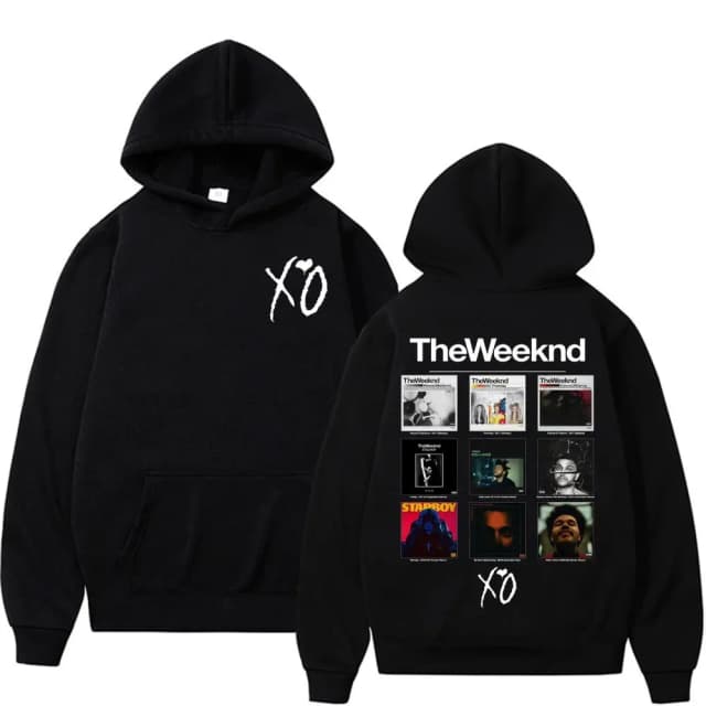 Rapper The Weeknd Copertina dell'album Felpe con cappuccio grafiche Uomo Donna Moda Hip Hop Musica pop Felpa Bodywarmer Comfort Felpa con cappuccio Pullover