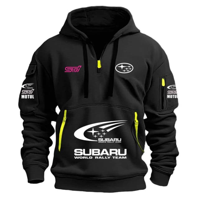 Nuova Felpa con Cappuccio SUBARU Racing 2026, Taglia Europea, Autunno/Inverno, con Tasca a Canguro, in Pile Sportivo per Uomo
