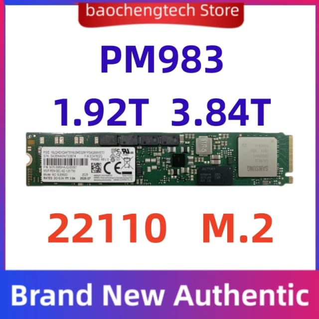 NUOVO SSD PM983 1.92T 3.84T, Unità a Stato Solido 22110 NVMe 900GB, Protocollo PCIe 3.0, Cache Indipendente, Protezione da Interruzione di Corrente per Samsung