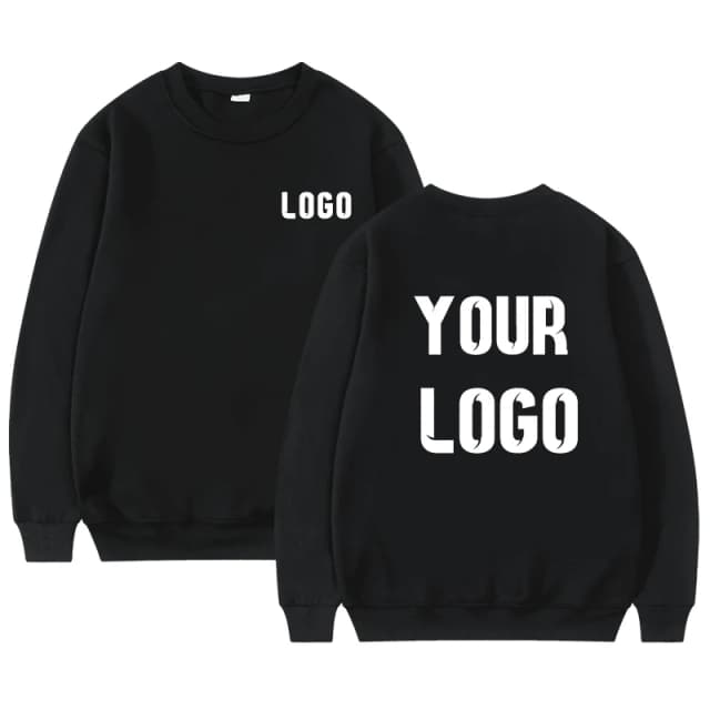 Fai da te Personalizza il logo del tuo marchio Tendenza unisex Casual Top Pullover girocollo personalizzato Felpa personalizzata Shopping regalo personalizzato
