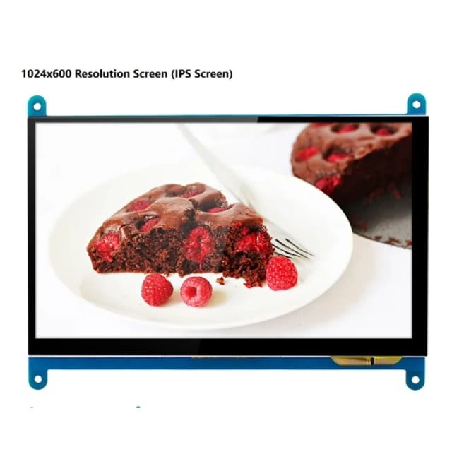 Monitor Raspberry Pi da 7 pollici 4/3/2/B/B+/A+ 1024x600 IPS Touchscreen capacitivo a 5 punti Display HDMI gratuito per Win 7/8/10