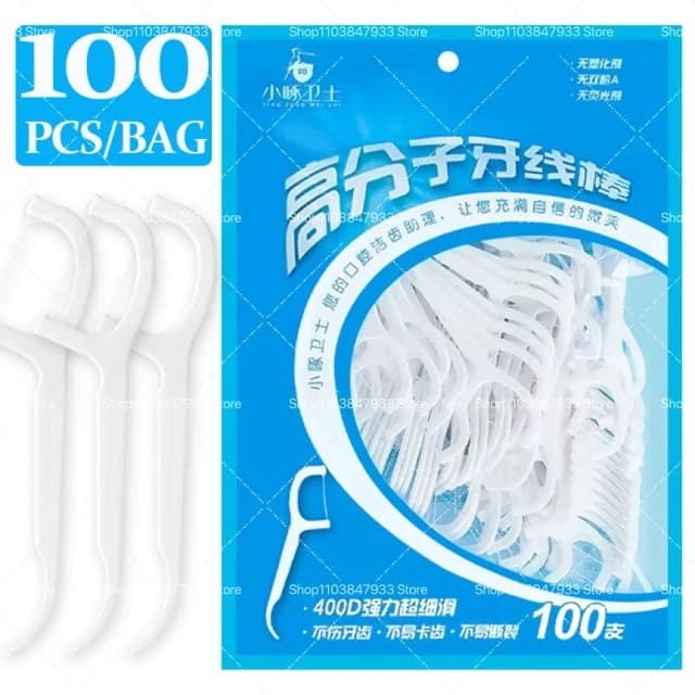 Filo interdentale ad alta resistenza alla trazione Pick Filo interdentale super sottile a forma di arco Pulito tra i denti Igiene orale interdentale Cura