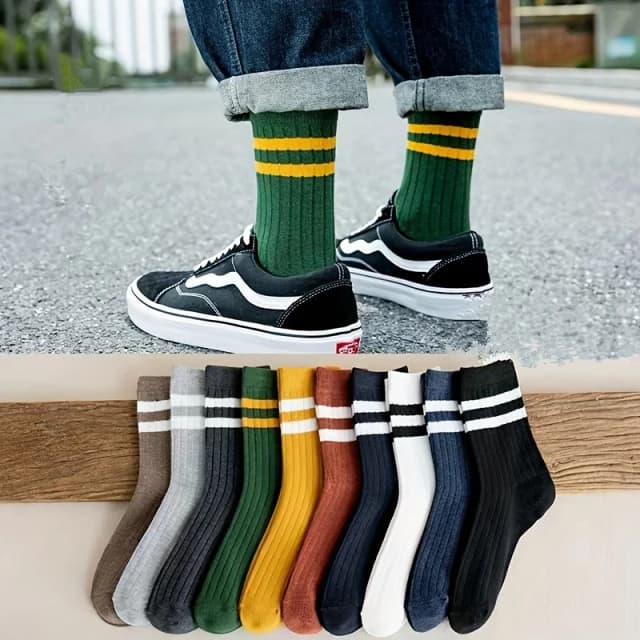 5 paia di calzini da uomo, calzini sportivi alla moda vintage divertenti autunnali e invernali, calzini sportivi di tendenza