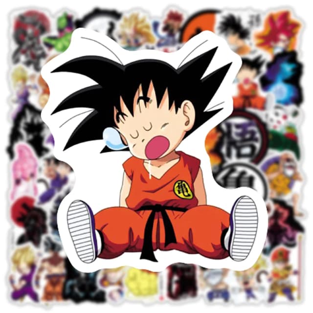 10/30/50/100PCS Dragon Ball Son Goku adesivi Anime Cool Cartoon Decalcomanie FAI DA TE Skateboard bottiglia d'acqua PVC adesivo impermeabile giocattoli