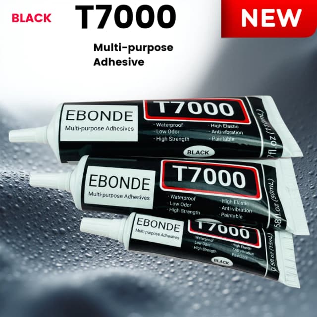 T7000 Adesivo per riparazione tablet cellulare a contatto nero Colla forte T-7000 15ML 50ML 110ML con ago fine