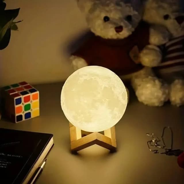 1 luce lunare a LED galassia, luce notturna lunare fai da te, ragazza, ragazzo, bambino, regalo di compleanno donna, decorazione della camera da letto (luce calda)
