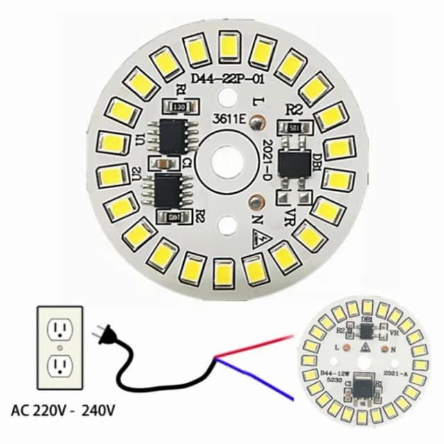 Chip LED per lampadina 3W 5W 7W 9W 12W 15W SMD 2835 Chip lampadina rotonda a LED Perline luminose AC 220V-240V Chip lampadina faretto illuminazione